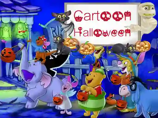 Peli Cartoon Halloween Slide Puzzle verkossa
