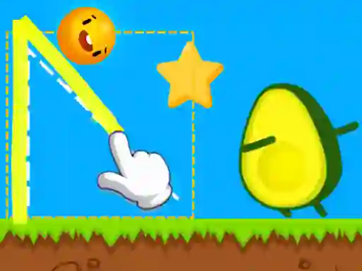 Peli Where's My Avocado Draw Lines verkossa