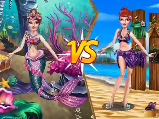 Peli Mermaid vs Princess Outfit verkossa