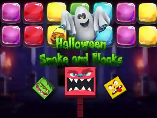 Peli Halloween Snake and Blocks verkossa