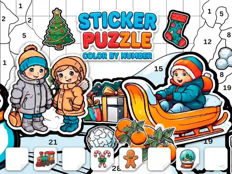 Peli Sticker Book Puzzle: Color By Number verkossa