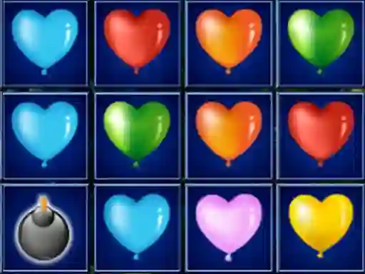 Peli Heart Balloons Block Collapse verkossa