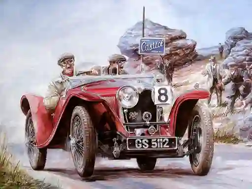 Peli Painting Vintage Cars Jigsaw Puzzle 2 verkossa