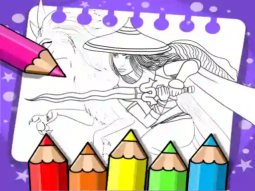 Peli Raya And The Last Dragon Coloring Book verkossa