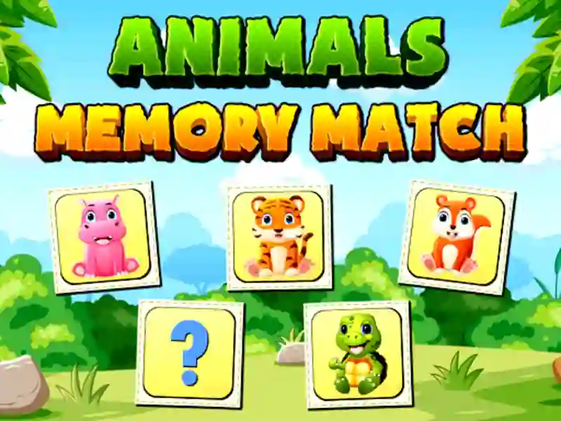 Peli Animals Memory Match verkossa