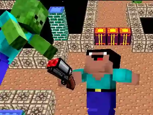 Peli Space Adventure: Noobiks Battle vs Zombies verkossa