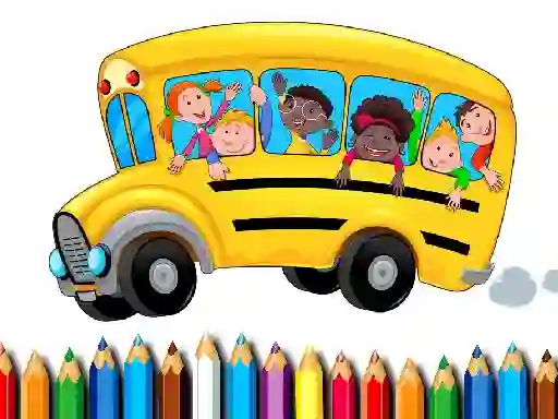 Peli School Bus Coloring Book verkossa