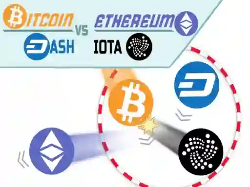 Peli Bitcoin vs Ethereum verkossa
