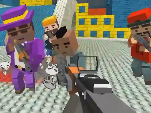 Peli GunGame shooting warfare: blocky gangster verkossa