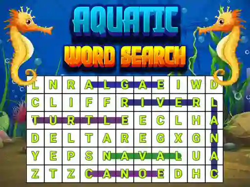 Peli Aquatic Word Search verkossa
