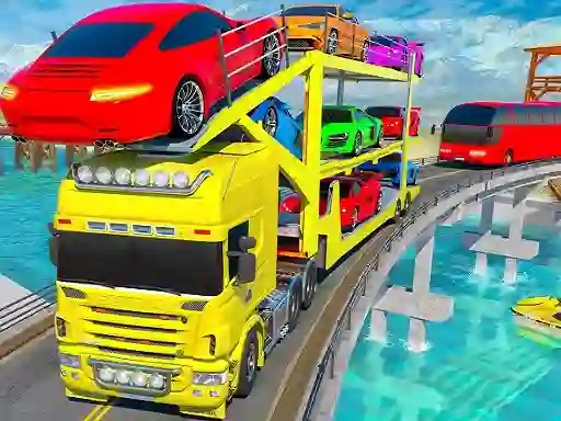 Peli Crazy Mega Car Transport Truck Game verkossa