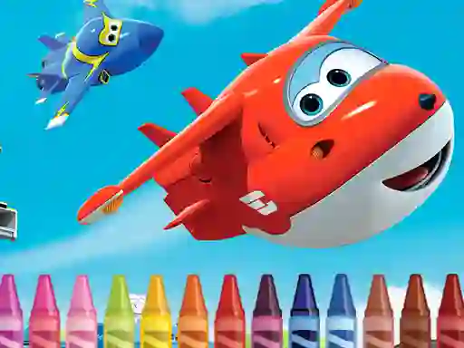 Peli Superwings Coloring verkossa