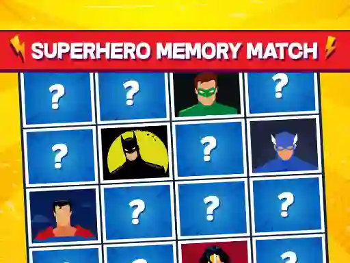 Peli Superhero Memory Match verkossa