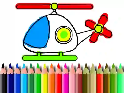 Peli Back To School Helicopter Coloring verkossa