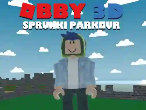 Peli Obby 3D Sprunki Parkour verkossa