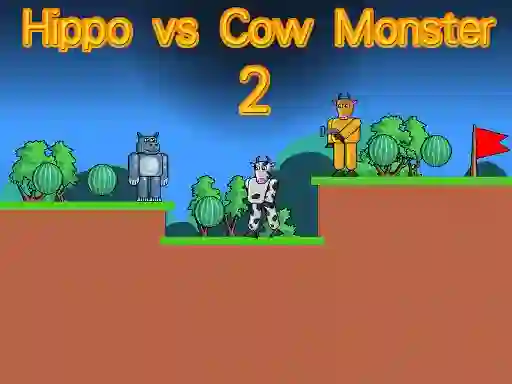 Peli Hippo vs Cow Monster 2 verkossa