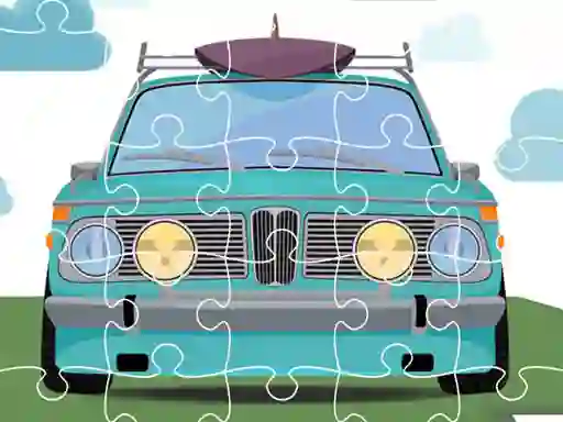 Peli Retro Cars Jigsaw verkossa