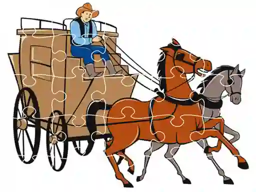 Peli Wagons Jigsaw verkossa