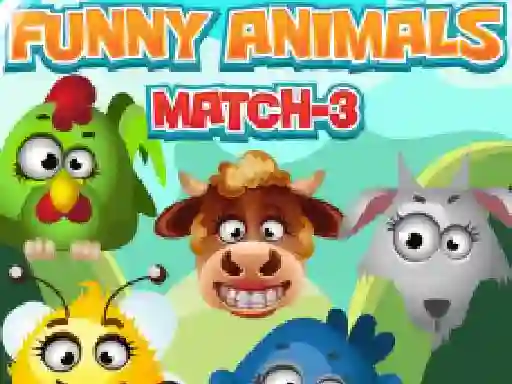 Peli Funny Animals Match 3 verkossa