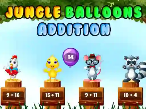 Peli Jungle Balloons Addition verkossa