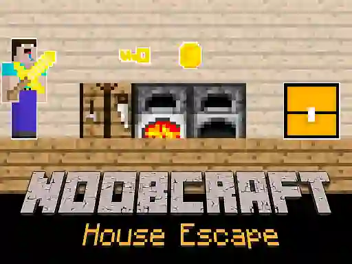 Peli Noobcraft House Escape verkossa