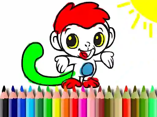Peli Back To School: Monkey Coloring verkossa