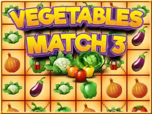 Peli Vegetables match 3 verkossa