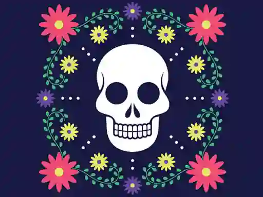 Peli Colorful Skull Jigsaw verkossa