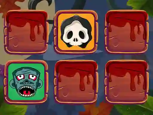 Peli Halloween Faces Memory verkossa