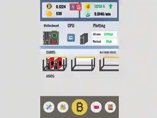 Peli Bitcoin Clicker verkossa