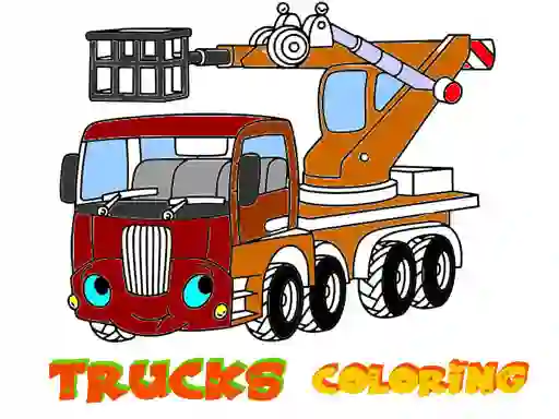 Peli Funny Trucks Coloring verkossa