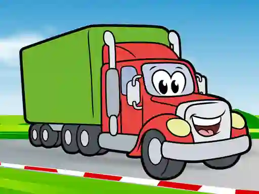 Peli Happy Trucks Coloring verkossa