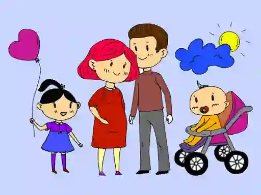 Peli Happy Family Coloring Book verkossa