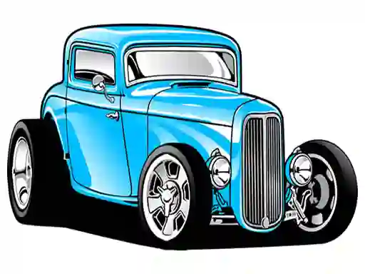 Peli Hot Rod Coloring verkossa