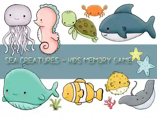 Peli Kids Memory Sea Creatures verkossa