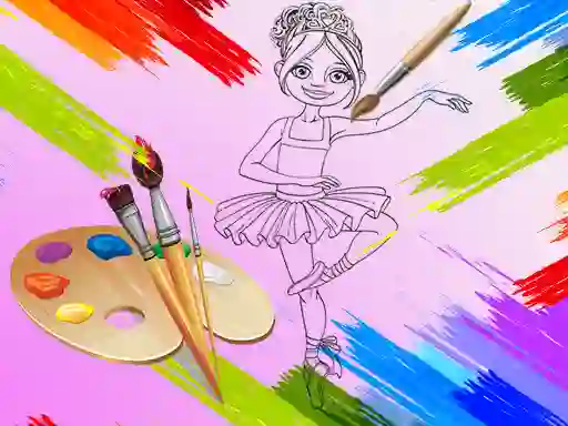 Peli Little Ballerinas Coloring verkossa