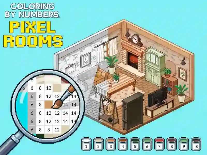 Peli Coloring by Numbers Pixel Rooms verkossa