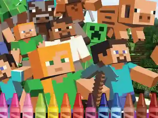 Peli 4GameGround Minecraft Coloring verkossa