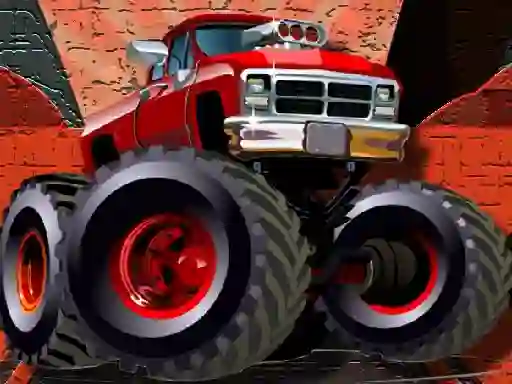 Peli Crazy Monster Trucks Puzzle verkossa