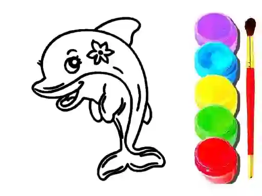 Peli Dolphin Coloring Book verkossa