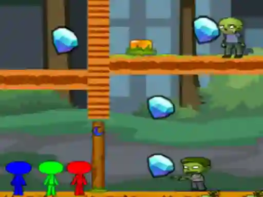 Peli StickMan Bros Vs Zombies verkossa