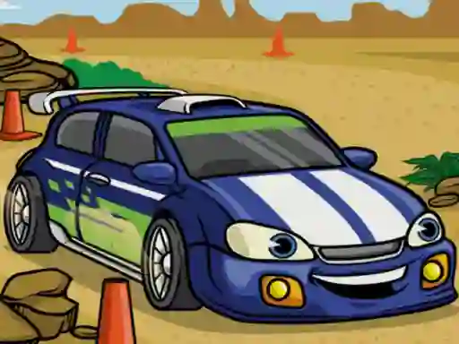 Peli Racing Cartoons Jigsaw verkossa