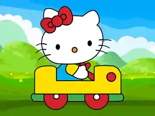 Peli Hello Kitty Car Jigsaw verkossa