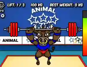 Peli Animal Olympics Weight Lifting verkossa
