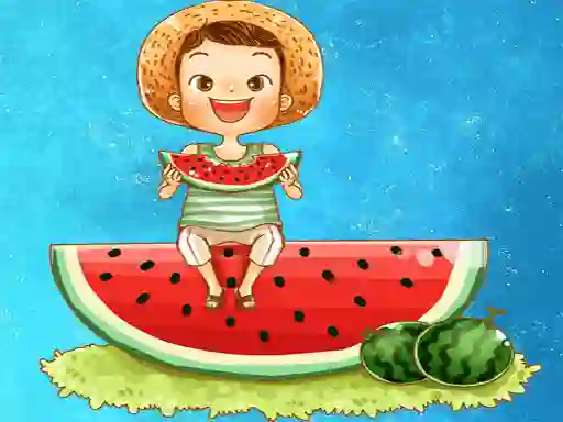 Peli Watermelon and Drinks Puzzle verkossa