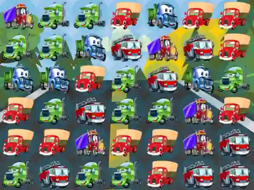 Peli Cartoon Trucks Match 3 verkossa