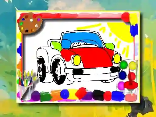 Peli Cartoon Cars Coloring Book verkossa