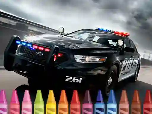Peli Police Cars Coloring verkossa