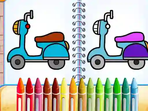 Peli Cute Bike Coloring Book verkossa