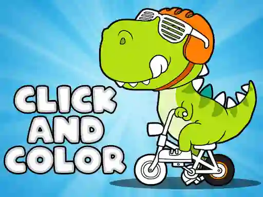 Peli Click And Color Dinosaurs verkossa